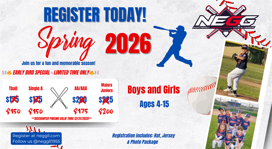 REGISTRATION IS NOW OPEN